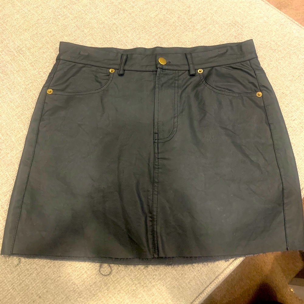 Never Worn Leather Tight Black Skirt